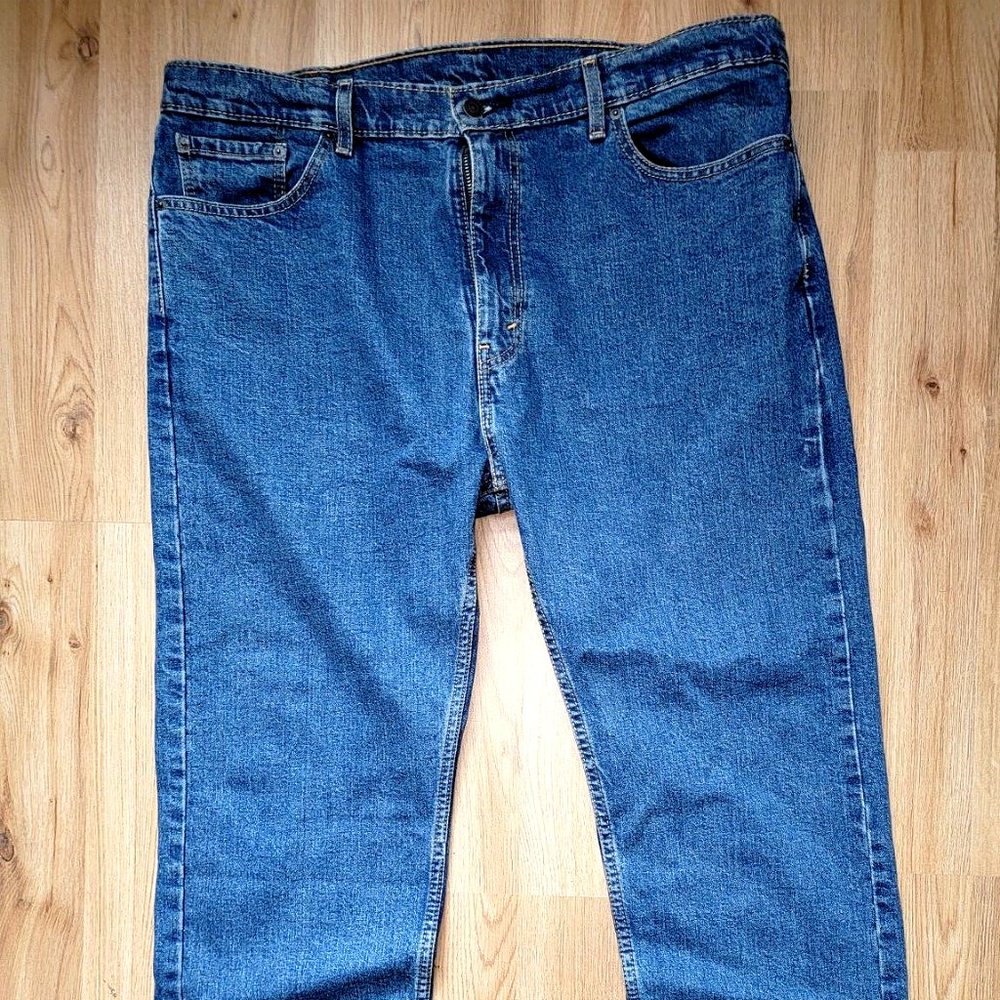 Levis Jeans Mens 40x29 Blue 505 Straight Leg Regular Fit Jeans Classic Work EUC